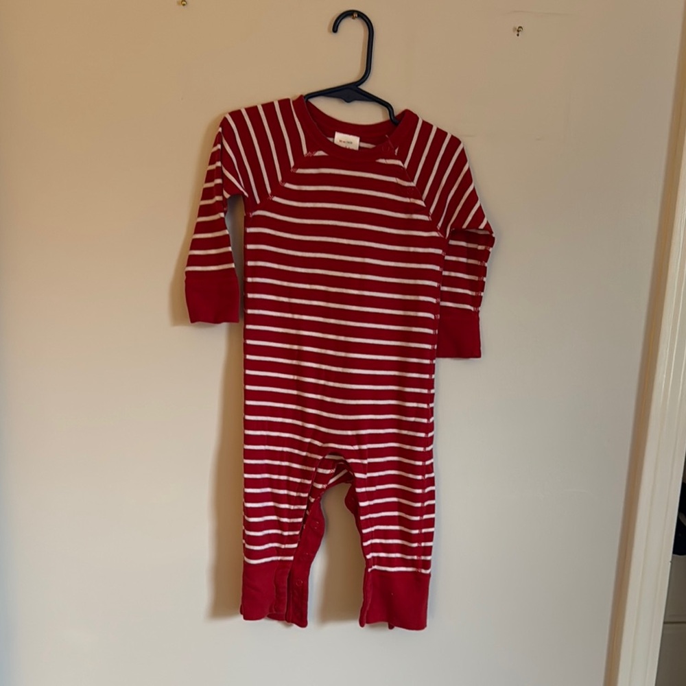Red Striped Kids One Piece